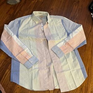 J crew color block shirt. Medium, relaxed fit